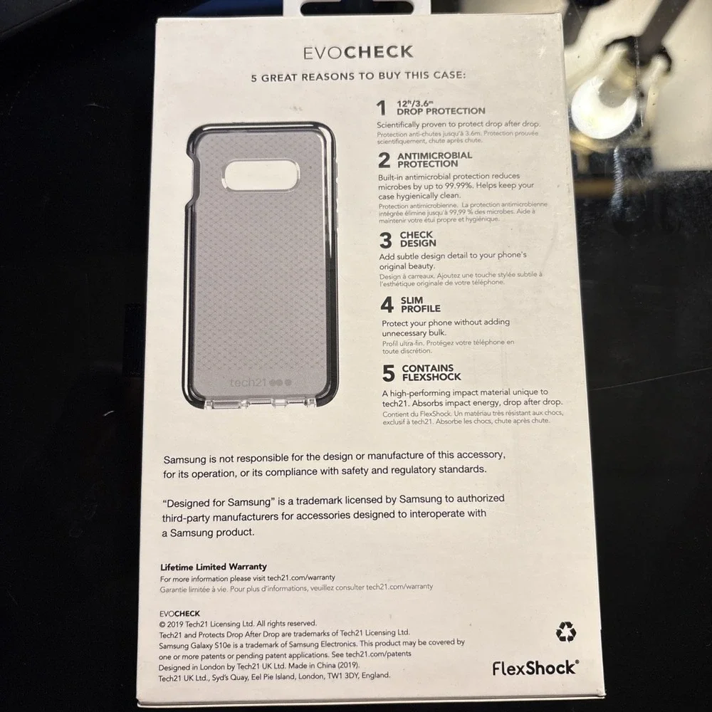 Tech21 Case for Samsung Galaxy S10+‎ Evo Check - Smokey/Black